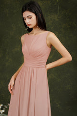 Sleeveless Bridesmaid Dress Long With Slit Online-Babyonlines