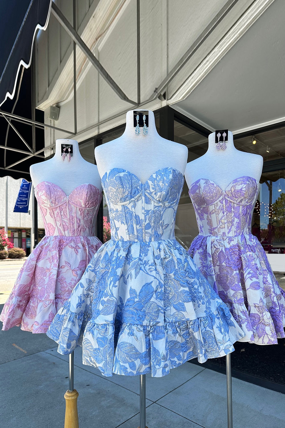 Pink Corset Strapless A Line Short Homecoming Dress