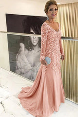 V-neck Tulle Long Sleeve Lace Mother Of The Bride Dresses Babyonlines 
