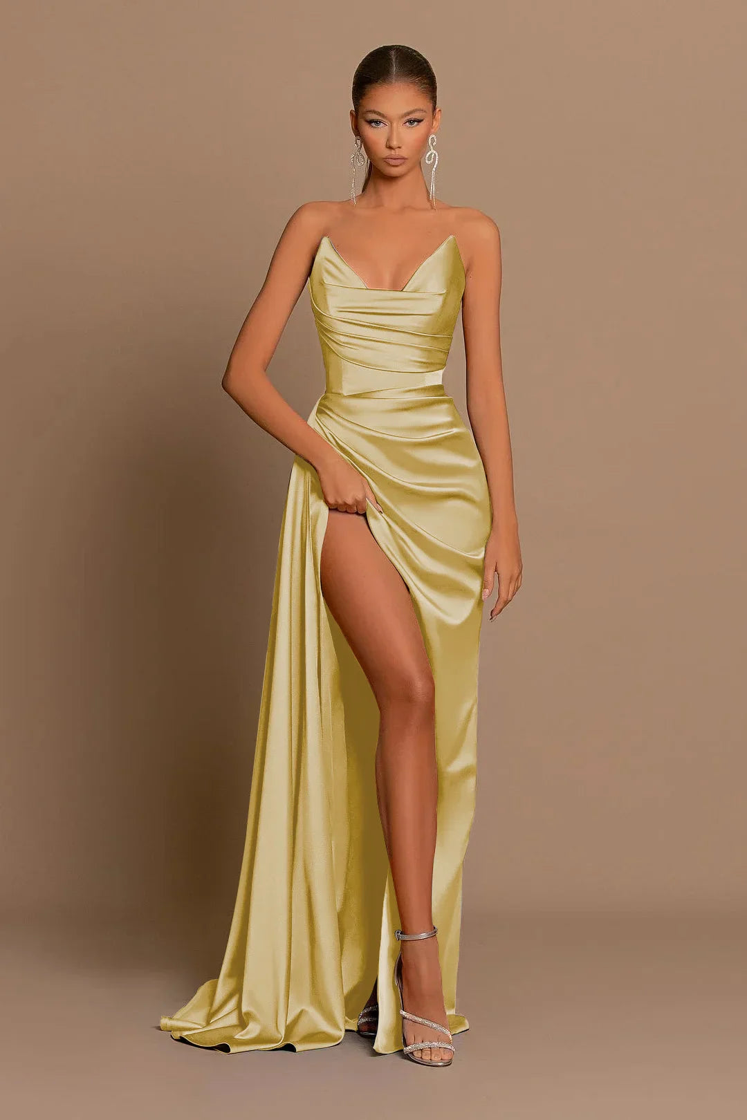 Amazing Strapless Mermaid Long Prom Dress for Party