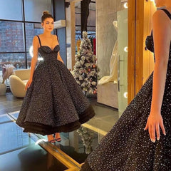 Amazing Spaghetti Strap Sweetheart Ball Gown Prom Dress with Beading