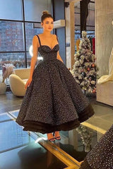 Amazing Spaghetti Strap Sweetheart Ball Gown Prom Dress with Beading