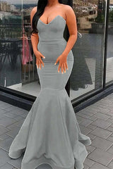 Amazing Yellow Strapless Sweetheart Mermaid Long Prom Dress