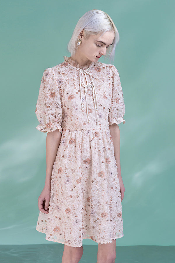 Babyonlines Cute Half Sleeves Floral Short Dresses