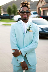 Elegant Mint Green David Beckham Royal Wedding Suit, 2 Pieces