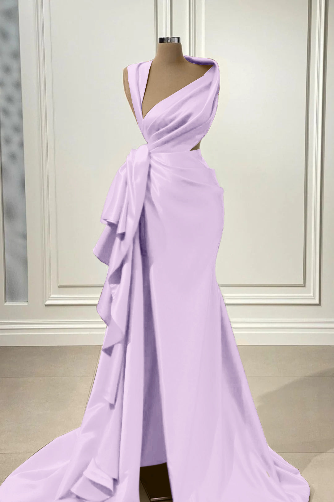 Elegant Red Long Prom Dress with High Split