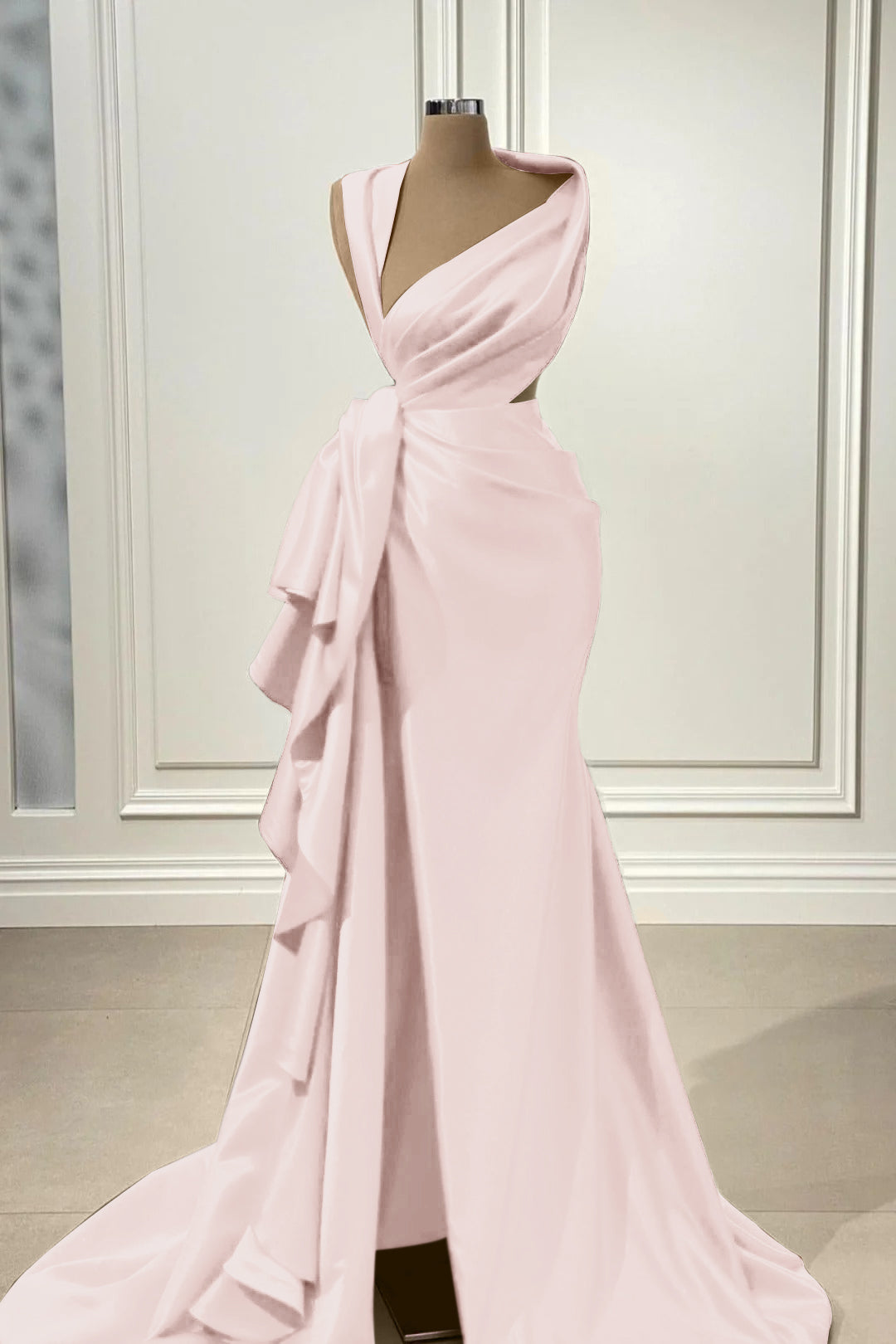 Elegant Red Long Prom Dress with High Split