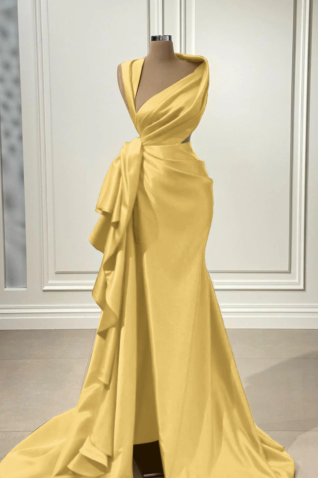 Elegant Red Long Prom Dress with High Split