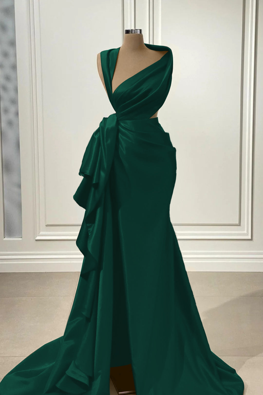 Elegant Red Long Prom Dress with High Split