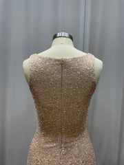 Elegant Long Mermaid Sequin Sleeveless Prom Dresses