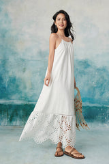 Babyonlines Elegant White Halter Lace A-line Dresses