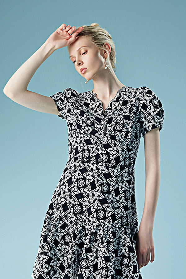 Babyonlines Fashion Short Sleeves V-neck A-line Dresses