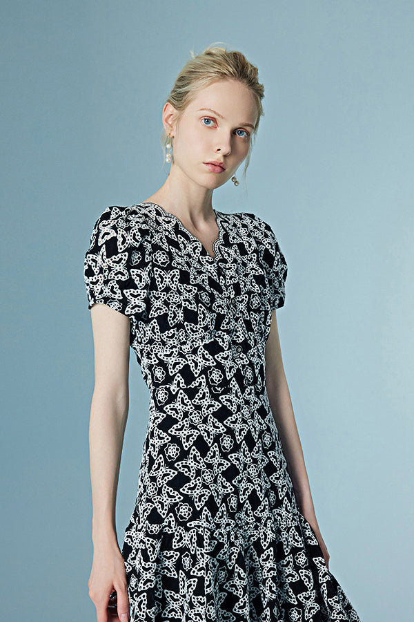 Babyonlines Fashion Short Sleeves V-neck A-line Dresses