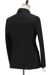 Fashionable Black Wedding Suit for Groom with Peaked Lapel