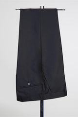 Formal Black Business Bespoke Prom Suit with Peaked Lapel