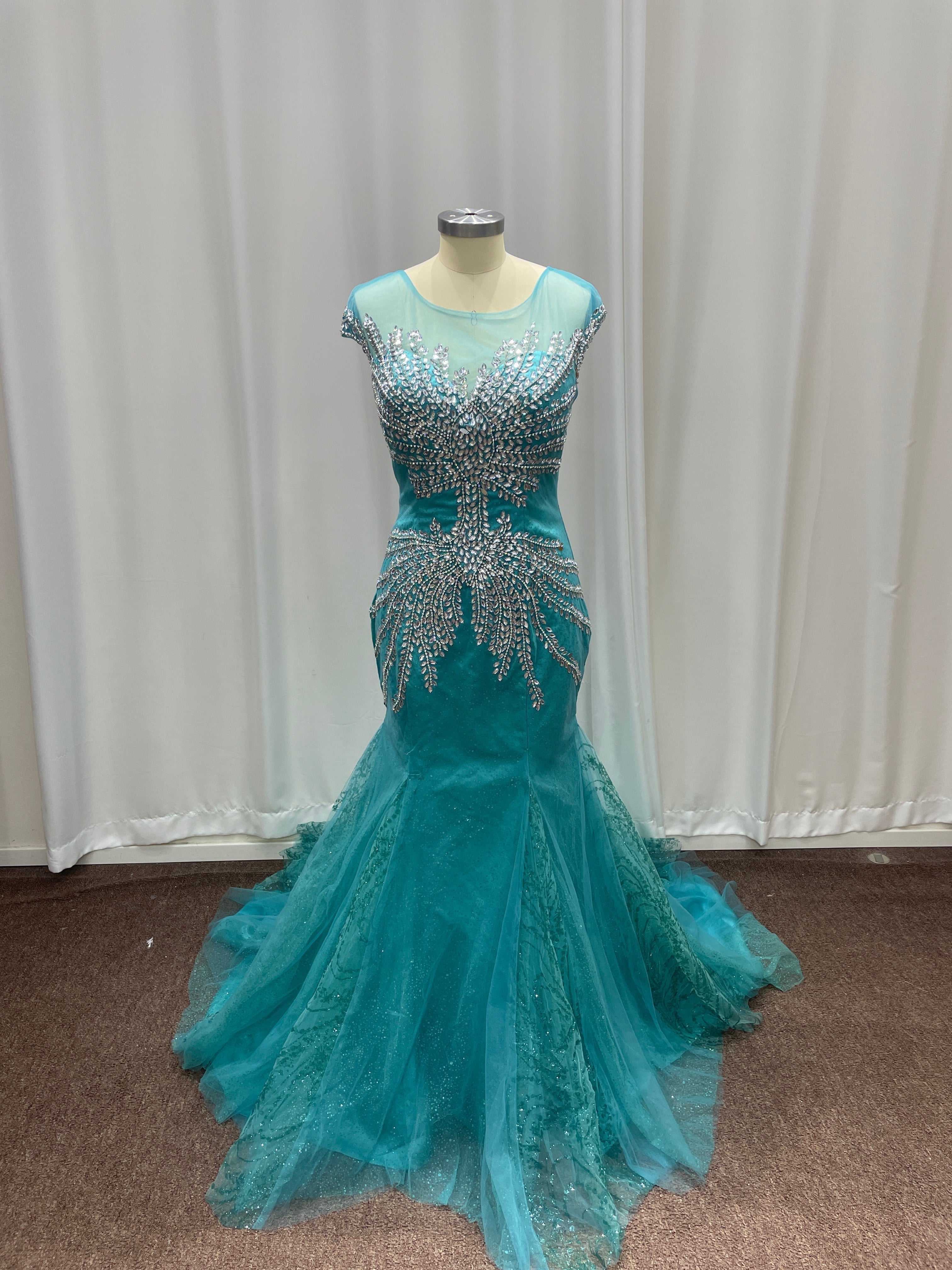 Off-the-Shoulder Long Mermaid Evening Formal Dresses with Beaded
