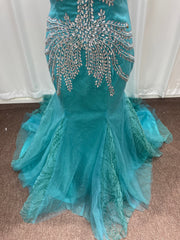 Off-the-Shoulder Long Mermaid Evening Formal Dresses with Beaded