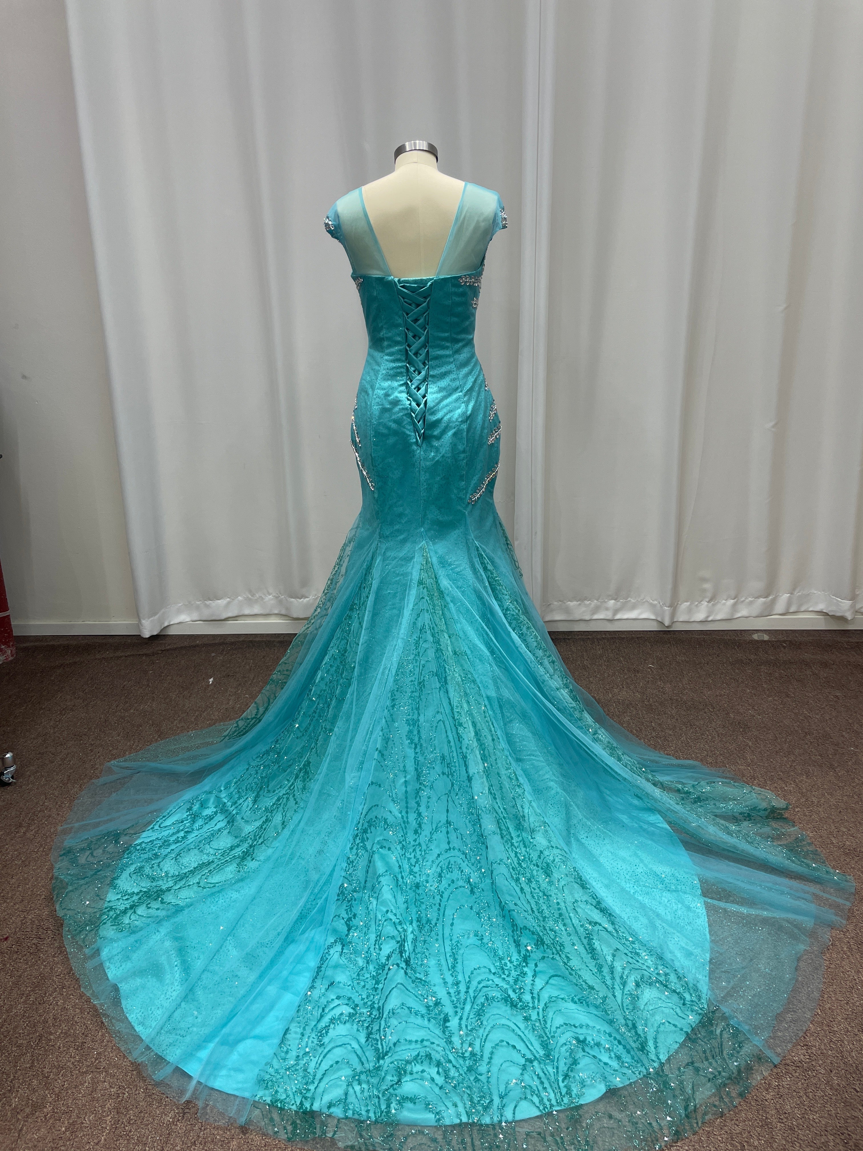 Off-the-Shoulder Long Mermaid Evening Formal Dresses with Beaded