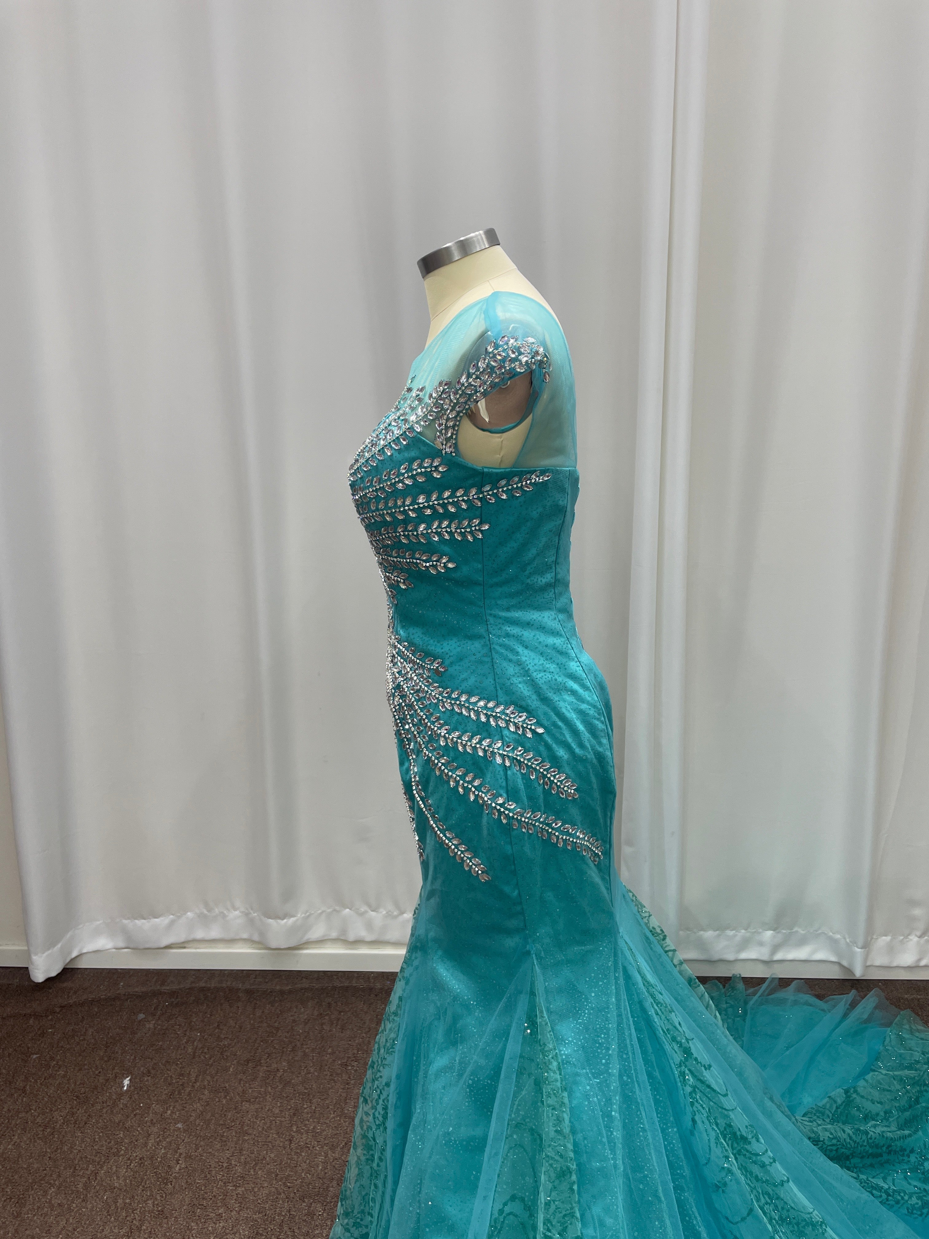 Off-the-Shoulder Long Mermaid Evening Formal Dresses with Beaded