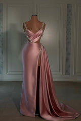 Glamorous Spaghetti Strap Long Prom Dress with Split