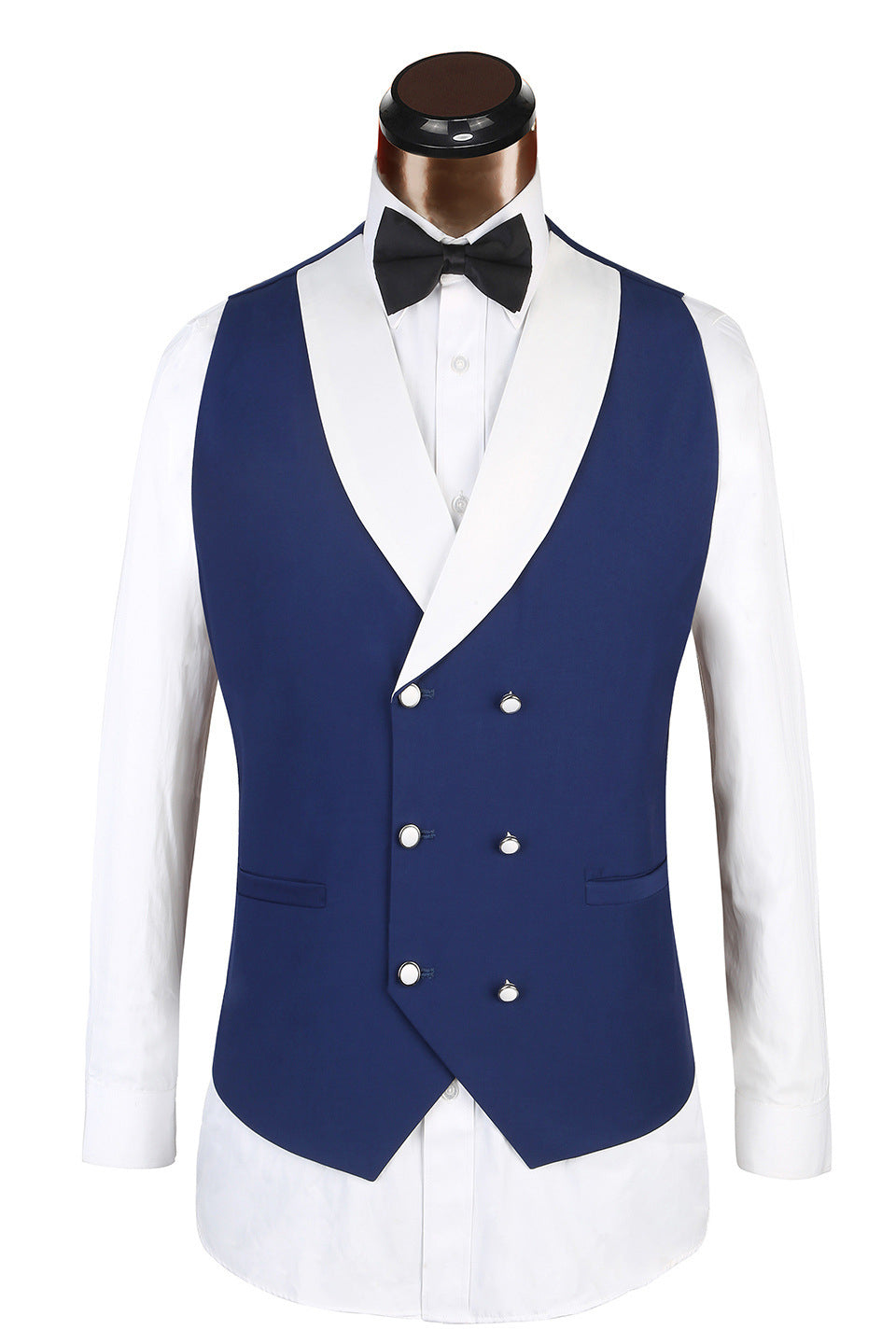 Handsome White Three-Piece Wedding Suit for Groom