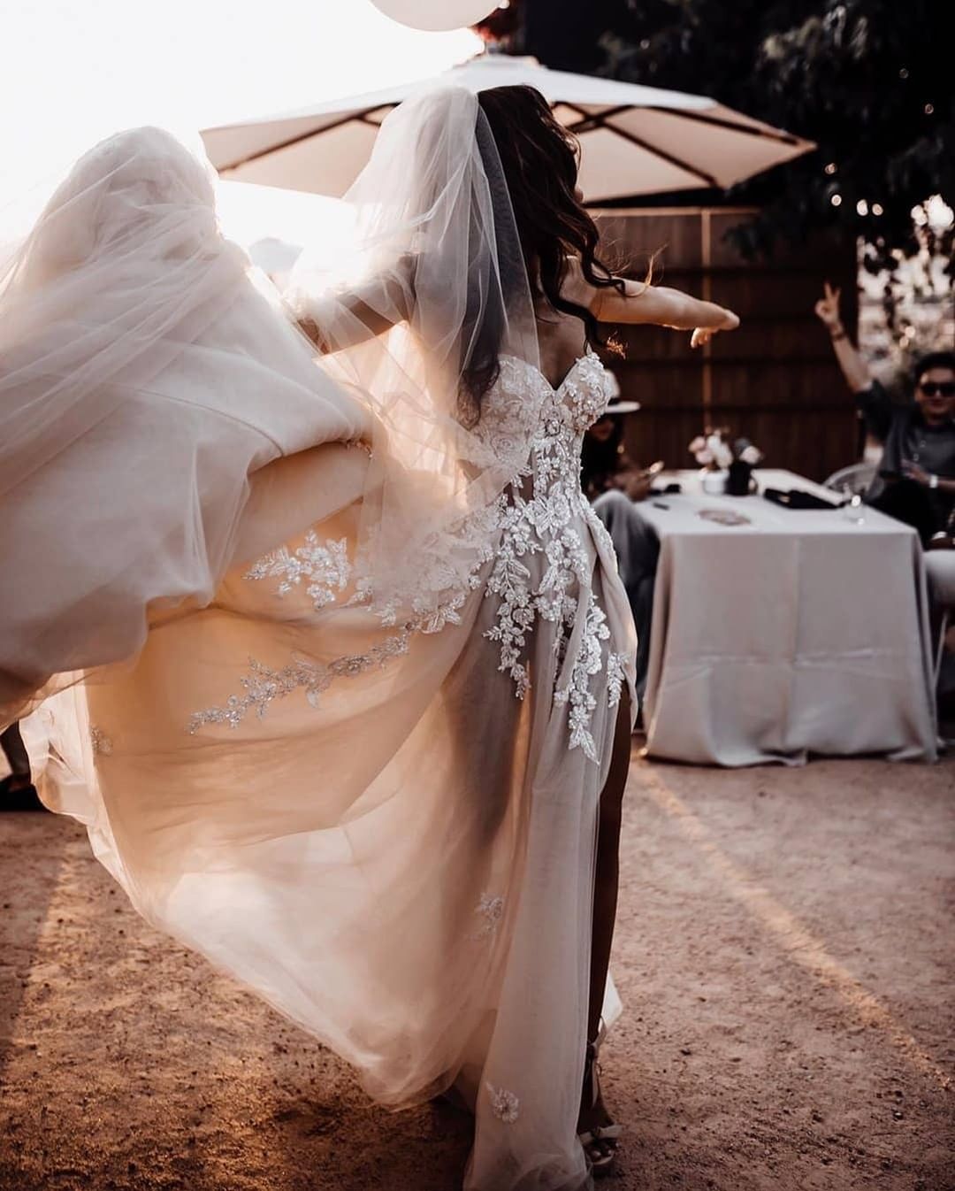 Long A-line Wedding Dress Sweetheart With 3D Floral Lace Appliques Tulle