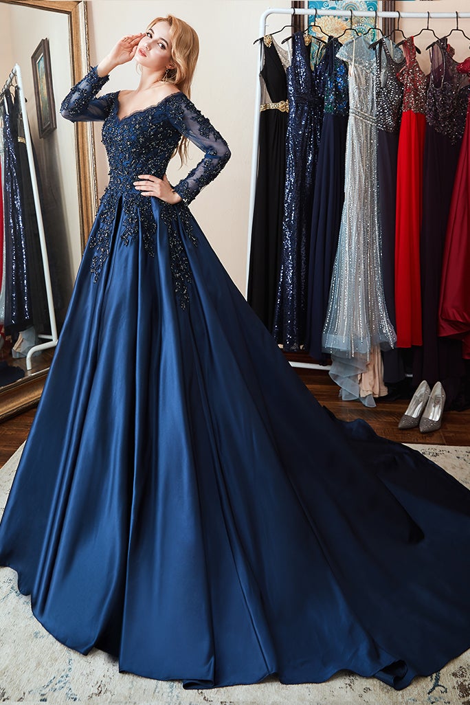 Off the Shoulder Mermaid Prom Dress with Beading and Lace Appliques