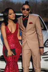 Men's Notch Lapel Prom Outfit - Stylish Three Piece Suit