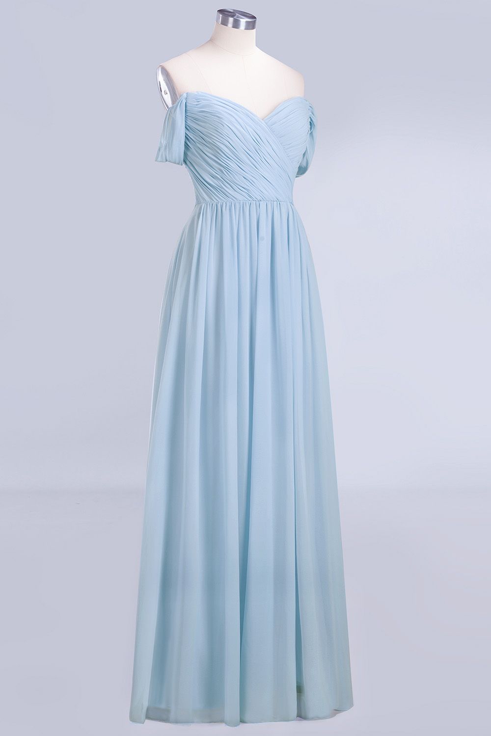 Modest Chiffon Sweetheart Sleeveless Affordable Bridesmaid Dresses with Ruffles-Babyonlines
