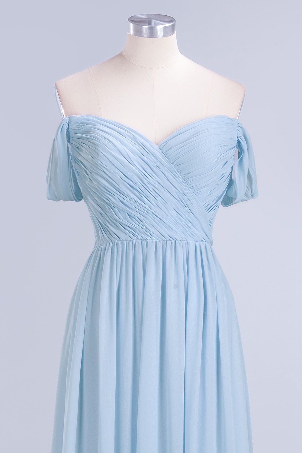 Modest Chiffon Sweetheart Sleeveless Affordable Bridesmaid Dresses with Ruffles-Babyonlines