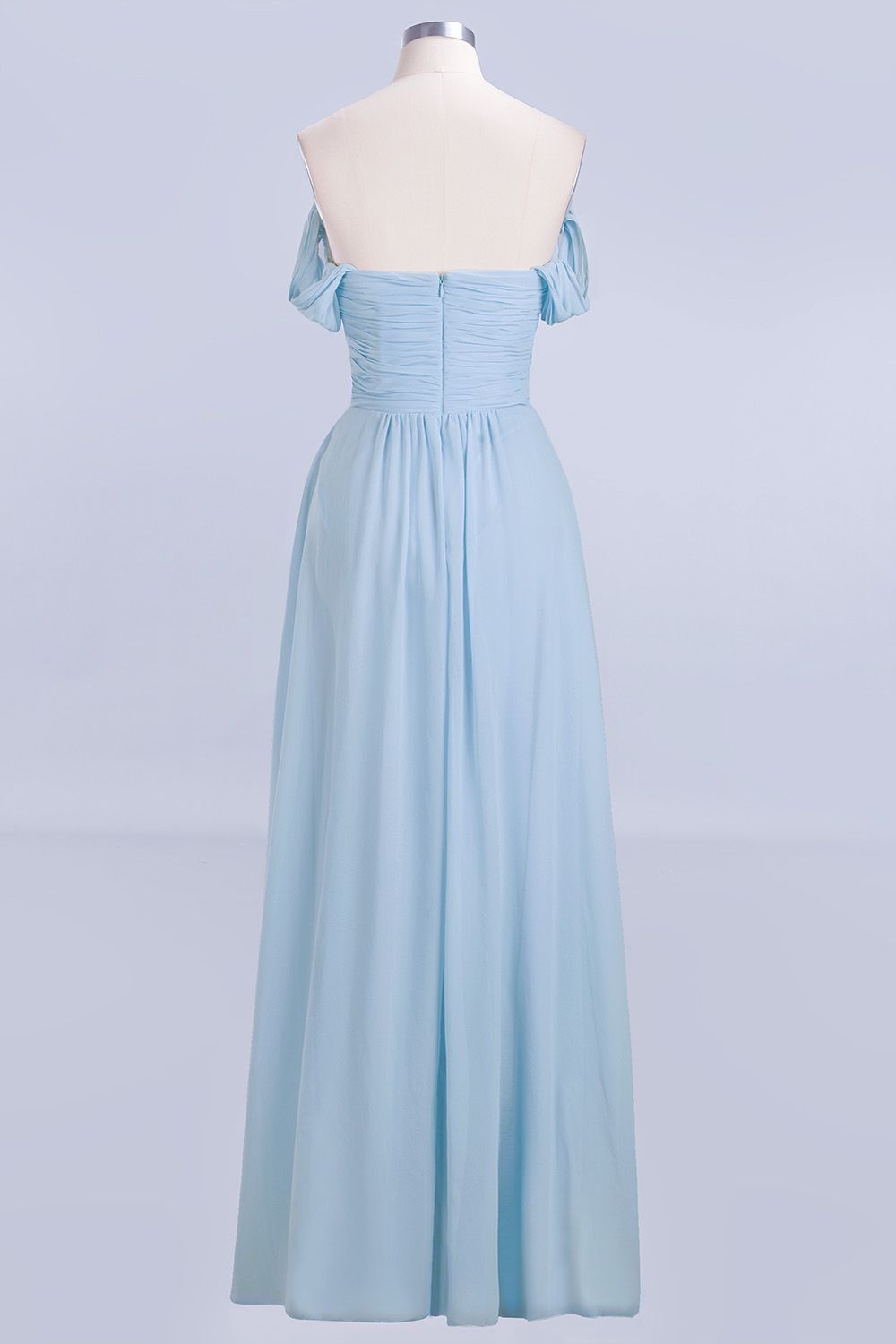 Modest Chiffon Sweetheart Sleeveless Affordable Bridesmaid Dresses with Ruffles-Babyonlines