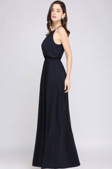 Modest High-Neck Halter Chiffon Junior Bridesmaid Dress Affordable-Babyonlines