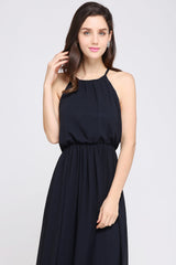 Modest High-Neck Halter Chiffon Junior Bridesmaid Dress Affordable-Babyonlines
