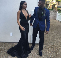 Navy Blue Formal Business Suit - New Arrivals with Peaked Lapel for Dinner Prom