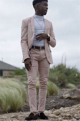 Newest Pink Prince Formal Bespoke Prom Suit for Wedding, 2 Pieces