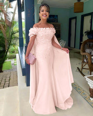 Off the Shoulder Mermaid Long Prom Dress with Appliques