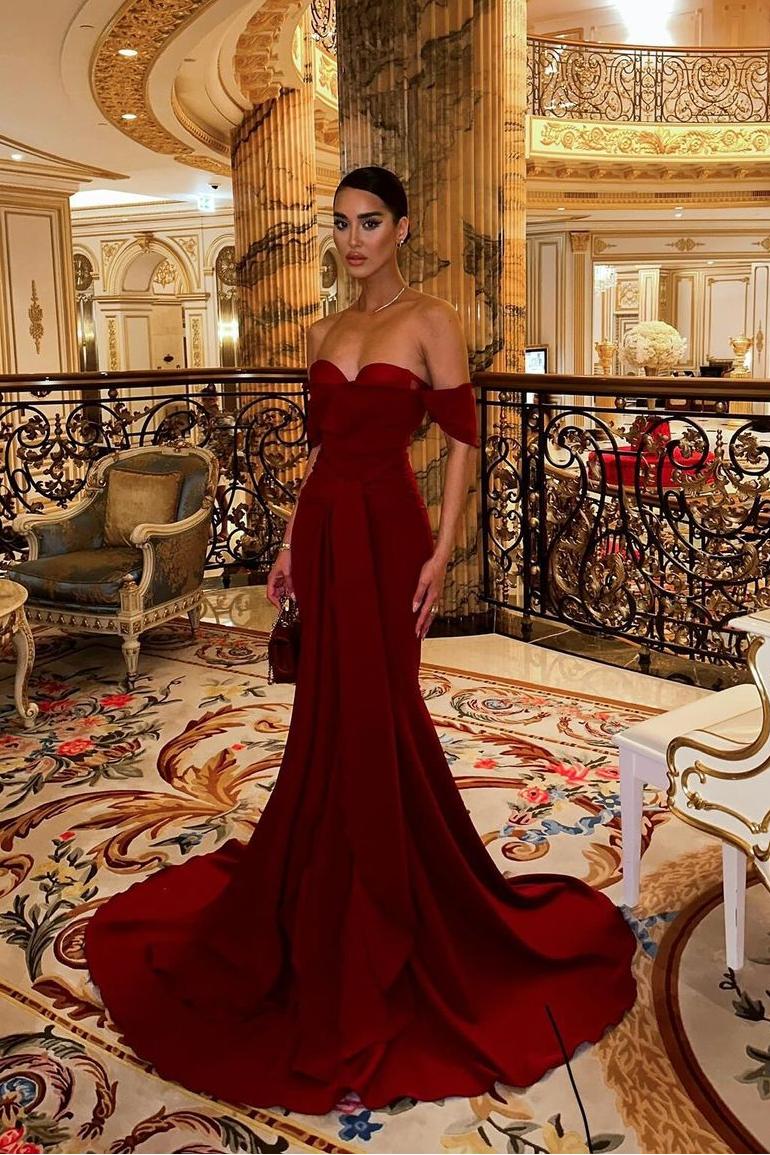 Off the Shoulder Strapless Mermaid Long Prom Dress with Ruffles