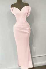 Orange Sweetheart Mermaid Sequins Evening Dress with Off-The-Shoulder Online