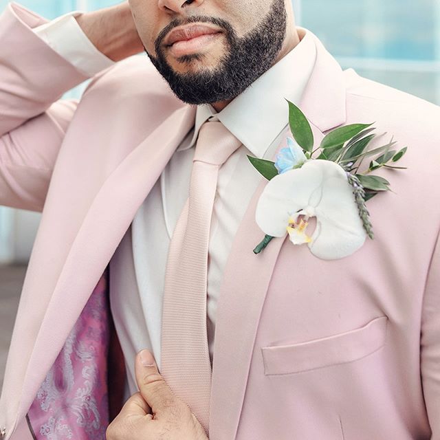Pink Notched Lapel Dinner Prom Suits, Two Pieces for Guys Slim Fit