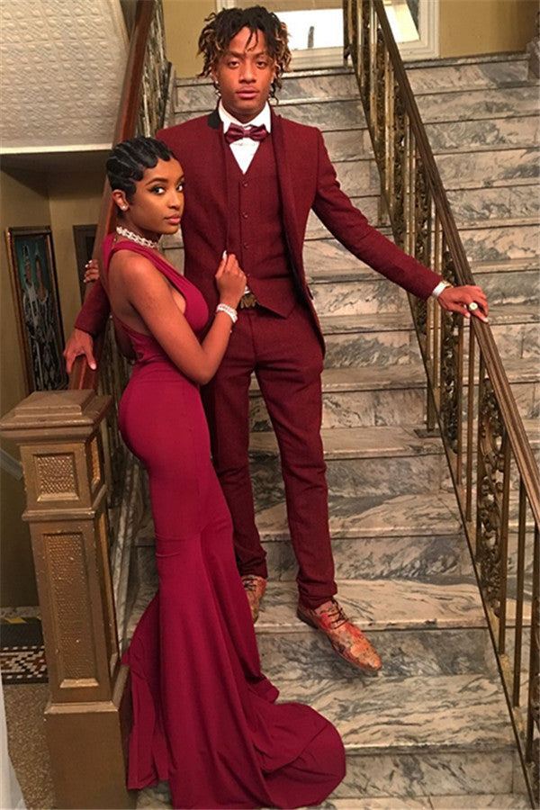 Red Tom Ford Wedding Suits - Elegant 3 Pieces On Sale
