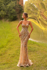 Sexy Long Sweetheart Mermaid Spaghetti Straps Formal Prom Dresses