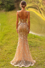 Sexy Long Sweetheart Mermaid Spaghetti Straps Formal Prom Dresses