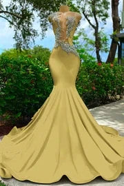 Strapless Backless Mermaid Long Prom Dress with Appliques