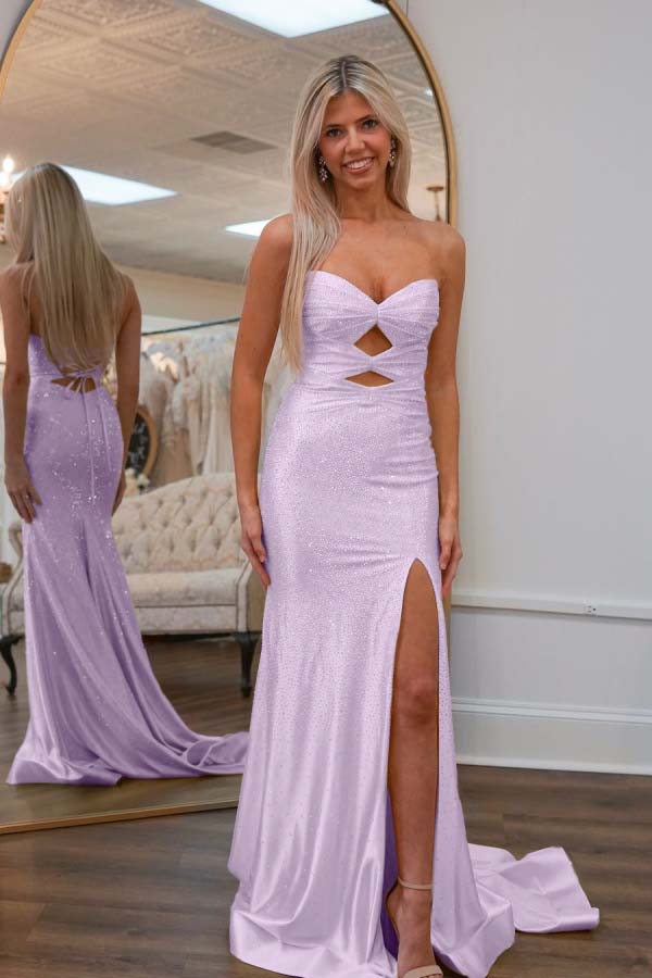 Strapless Sweetheart Mermaid Prom Dress with Split