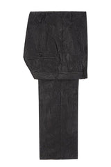 Stylish Black Double-Breasted Wedding Suit with Peaked Lapel for Groom