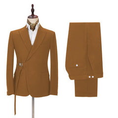 Stylish Two-Piece Prom Attire with Peaked Lapel for Men
