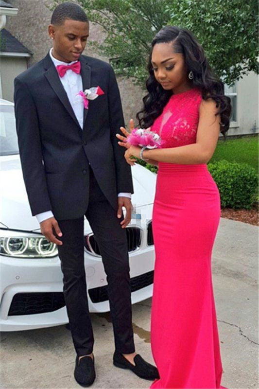 Two-Piece Black Casual David Beckham-Inspired Wedding Suit with Notch Lapel