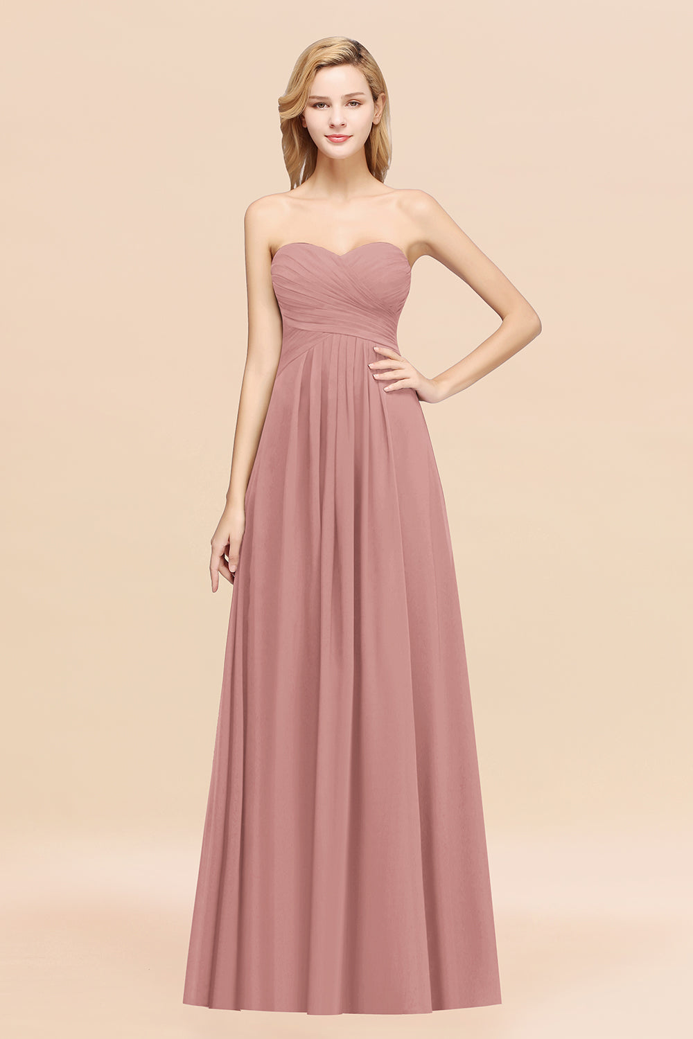Vintage Sweetheart Long Grape Affordable Bridesmaid Dresses Online-Babyonlines