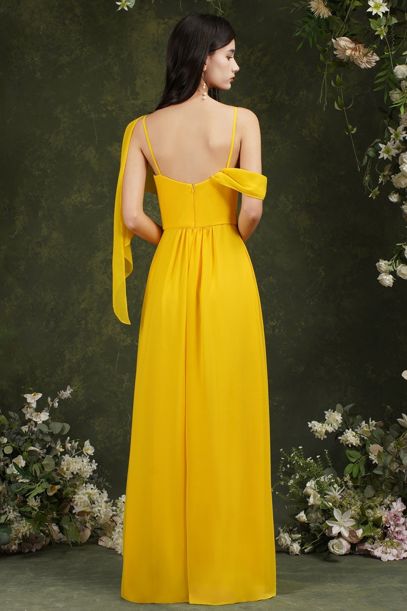 Bridesmaid Dress Side Split Long Chiffon-Babyonlines