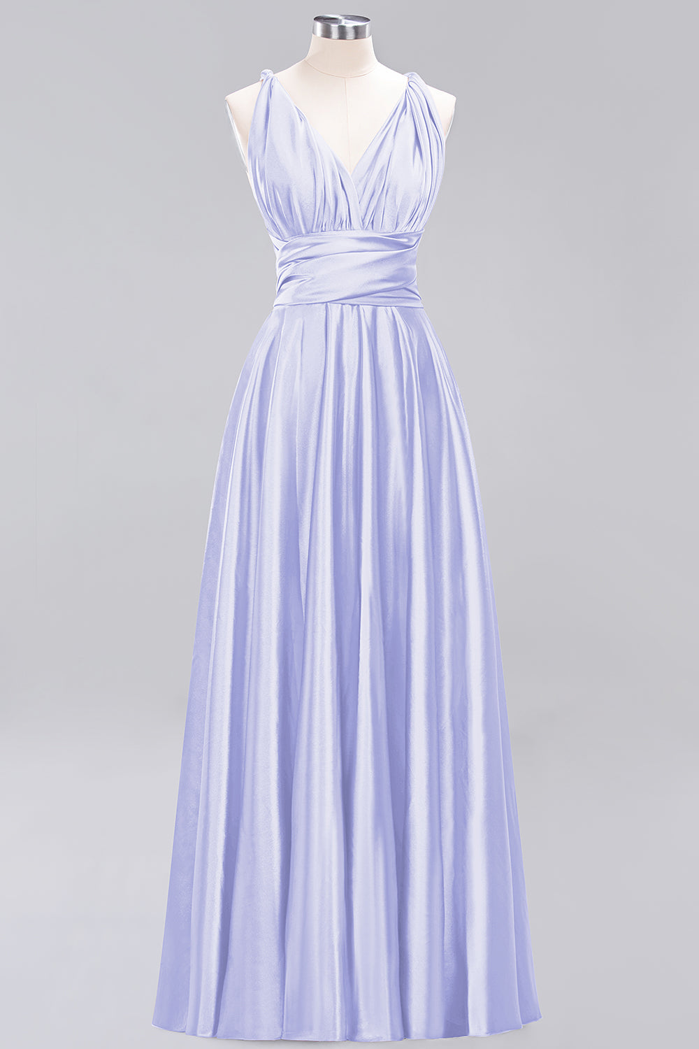 Chic Burgundy Satin Long Bridesmaid Dresses With One Shoulder-Babyonlines